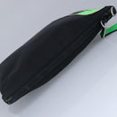 PRADA Clutch Bag Nylon Black Silver Auth 96997V-5
