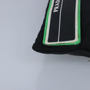 PRADA Clutch Bag Nylon Black Silver Auth 96997V-7