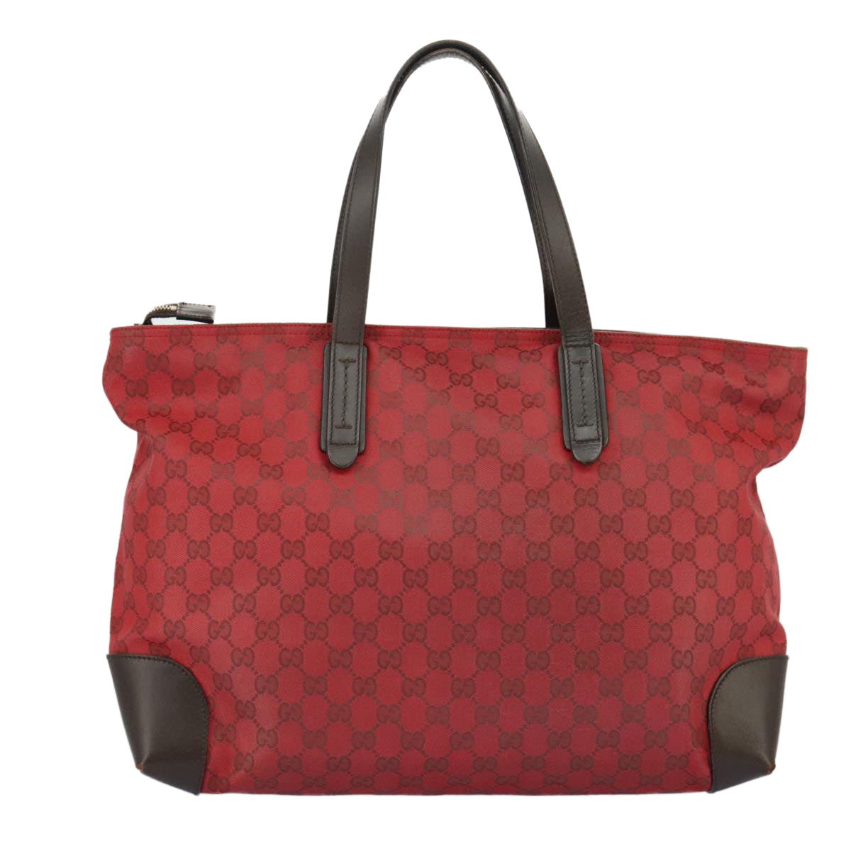 GUCCI GG Canvas Web Sherry Line Tote Bag Red Green gold 308928 Auth 97000 - 0