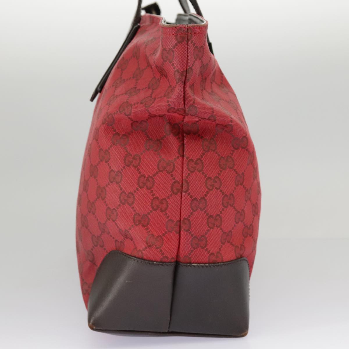 GUCCI GG Canvas Web Sherry Line Tote Bag Red Green gold 308928 Auth 97000