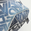 FENDI Zucca Canvas Hand Bag Blue Gold Auth 97002AV-15