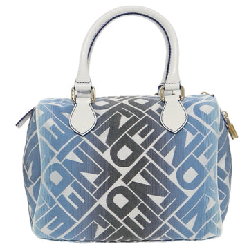 FENDI Zucca Canvas Hand Bag Blue Gold Auth 97002AV - 0