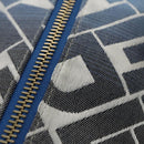 FENDI Zucca Canvas Hand Bag Blue Gold Auth 97002AV-7