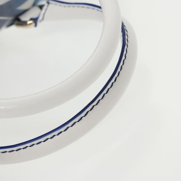 FENDI Zucca Canvas Hand Bag Blue Gold Auth 97002AV