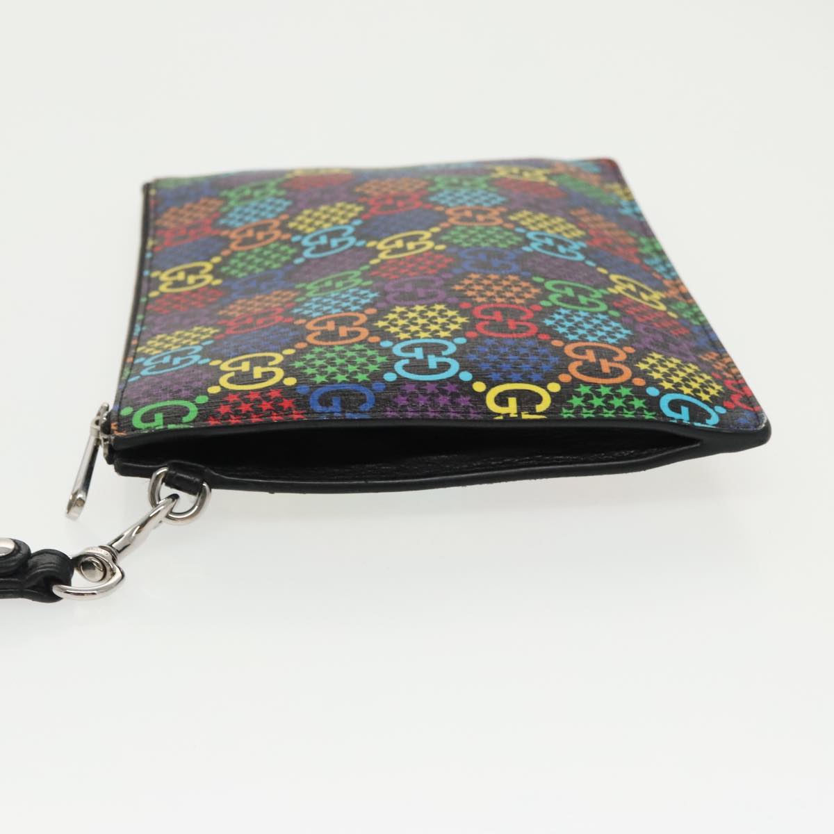 GUCCI GG Psychedelic Clutch Bag Multicolor Silver 601087 Auth 97003