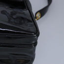 CHANEL Chain Tote Bag Patent leather Black Gold CC Auth 97057-14