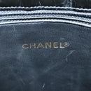 CHANEL Chain Tote Bag Patent leather Black Gold CC Auth 97057-17