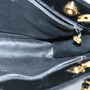 CHANEL Chain Tote Bag Patent leather Black Gold CC Auth 97057-19
