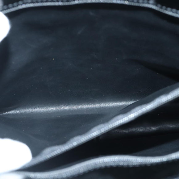 CHANEL Chain Tote Bag Patent leather Black Gold CC Auth 97057