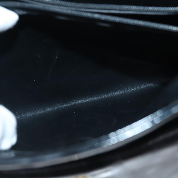 CHANEL Chain Tote Bag Patent leather Black Gold CC Auth 97057