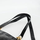 CHANEL Ketten-Einkaufstasche Lackleder Schwarz Gold CC Auth 97057-9