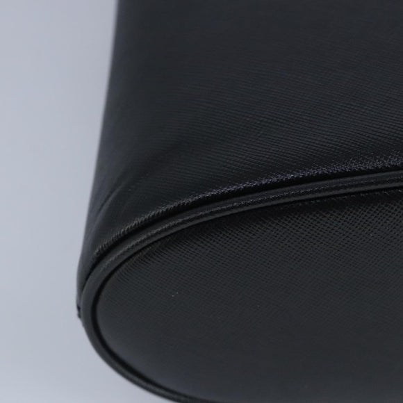 Salvatore Ferragamo Gancini Hand Bag Leather Black Gold Auth 97062AV