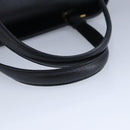 Salvatore Ferragamo Gancini Hand Bag Leather Black Gold Auth 97062AV-7