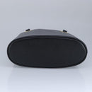 Salvatore Ferragamo Gancini Hand Bag Leather Black Gold Auth 97062AV-5