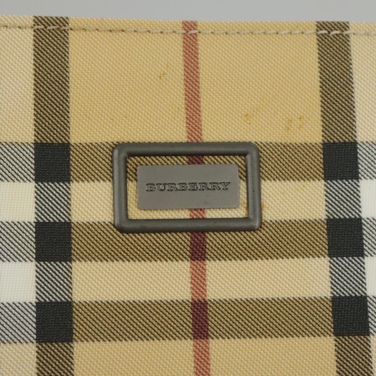 BURBERRY Nova Check Tote Bag PVC Beige Auth 97067