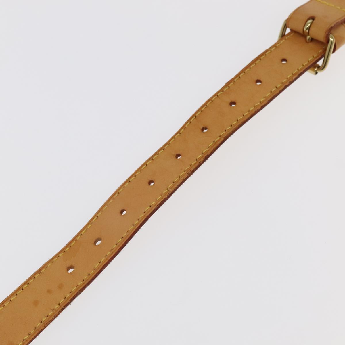 LOUIS VUITTON Adjustable Shoulder Strap Leather 34.8""-41.7"" Beige Auth 97079