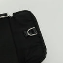 PRADA Shoulder Pouch Nylon Black Silver Auth 97109V-8