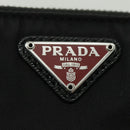 PRADA Shoulder Pouch Nylon Black Silver Auth 97109V-18