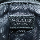 PRADA Shoulder Pouch Nylon Black Silver Auth 97109V-19