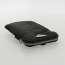 PRADA Shoulder Pouch Nylon Black Silver Auth 97109V-5