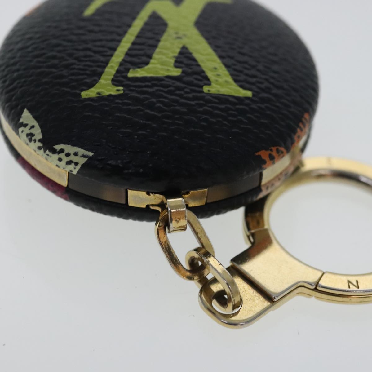 LOUIS VUITTON Multicolor Canvas Astropill Key Holder Black M51912 Auth 97113