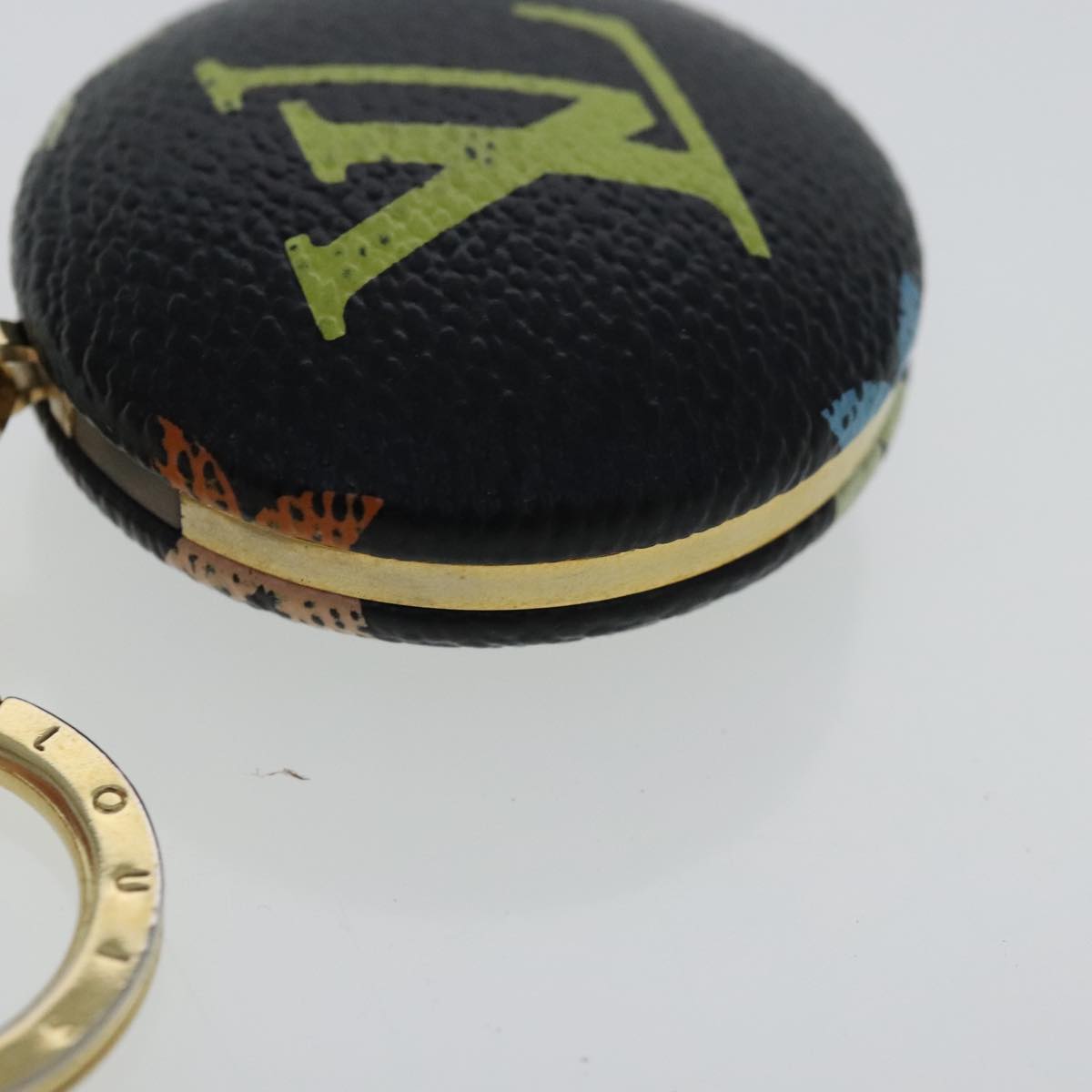 LOUIS VUITTON Multicolor Canvas Astropill Key Holder Black M51912 Auth 97113