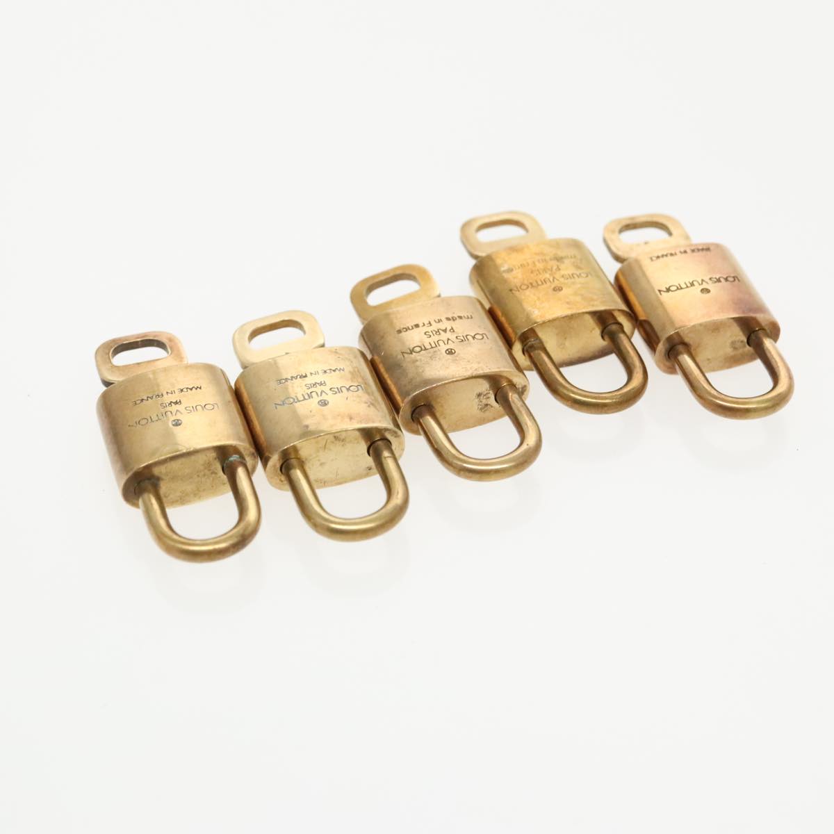 LOUIS VUITTON Padlock 10set metal Gold Tone LV Auth 97114