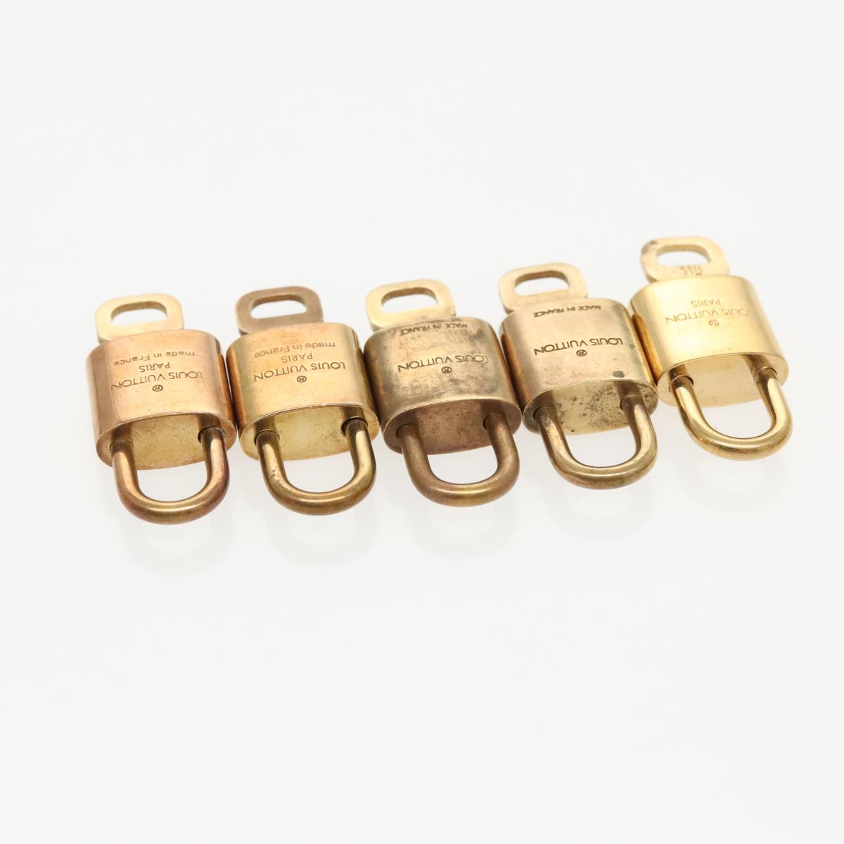 LOUIS VUITTON Padlock 10set metal Gold Tone LV Auth 97114