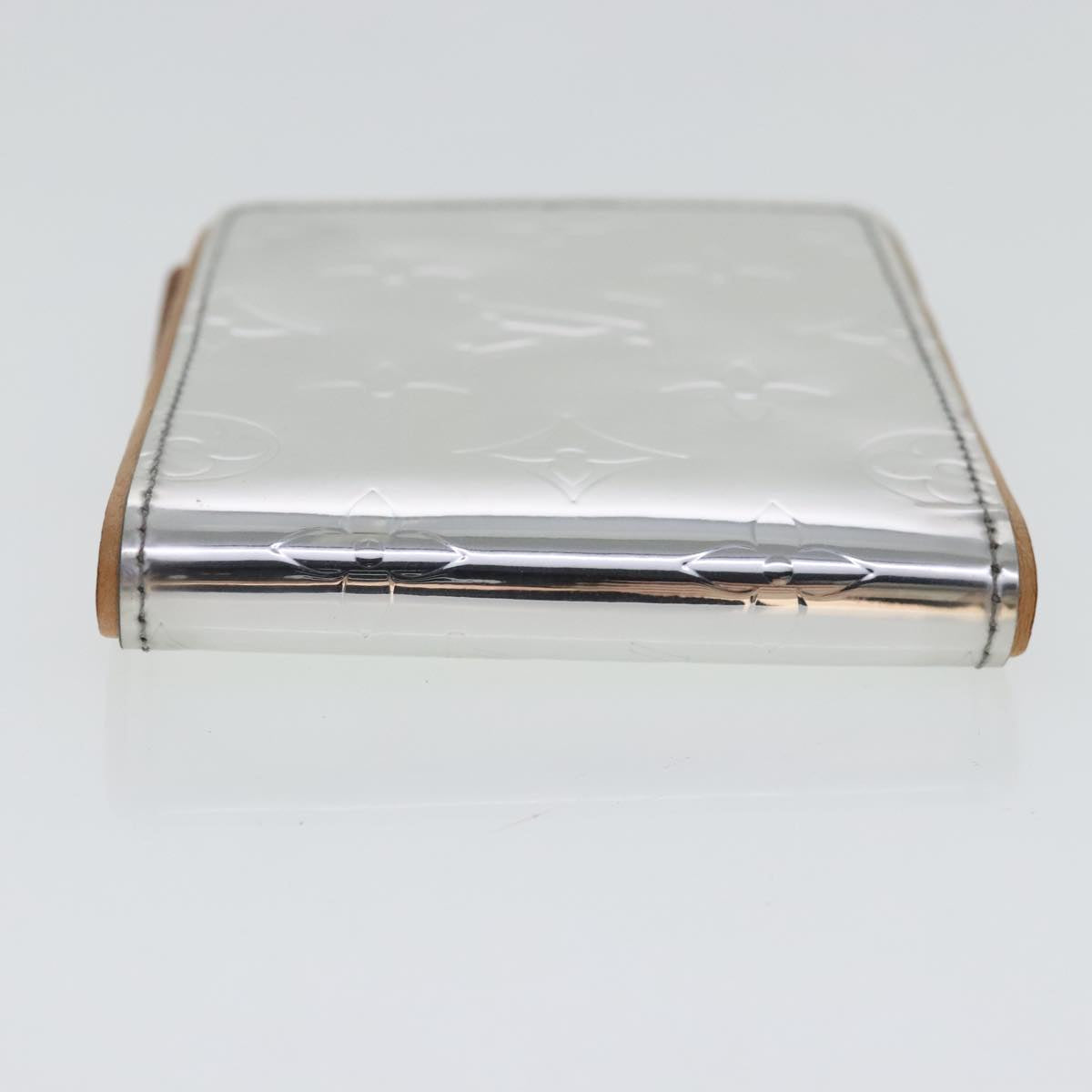 LOUIS VUITTON Mirror Portefeuille Slender Wallet Silver M80806 LV Auth 97115