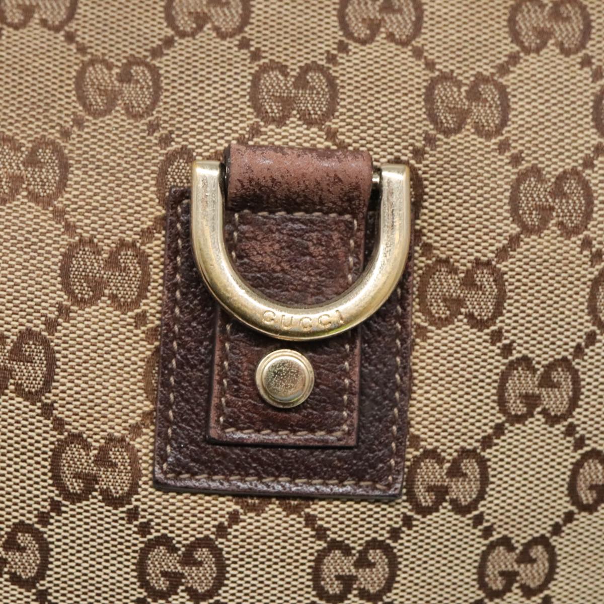 GUCCI GG Canvas Shoulder Bag Beige Gold 131326 Auth 97118