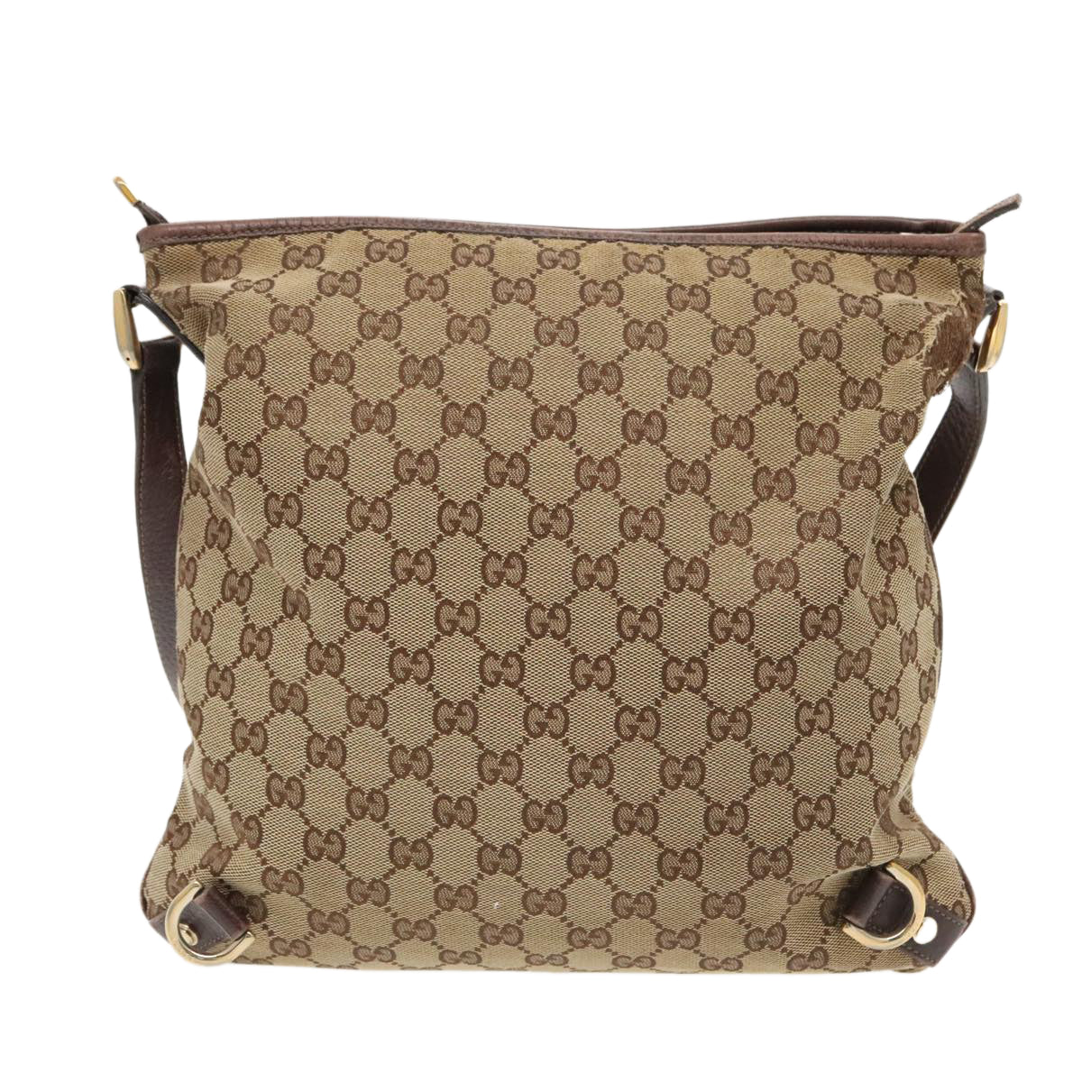 GUCCI GG Canvas Shoulder Bag Beige Gold 131326 Auth 97118 - 0