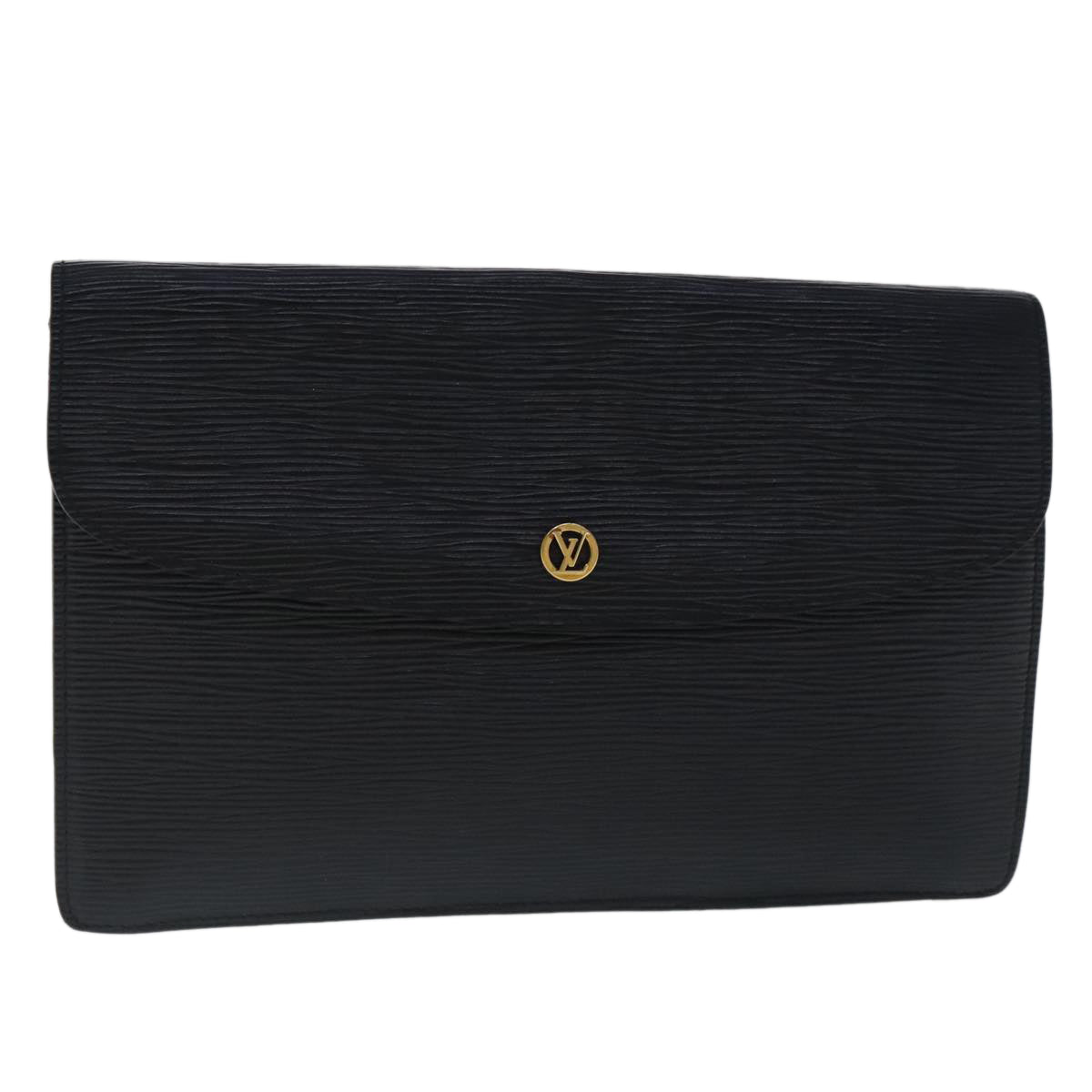 LOUIS VUITTON Epi Montaigne 27 Clutch Bag Black M52652 LV Auth 97122