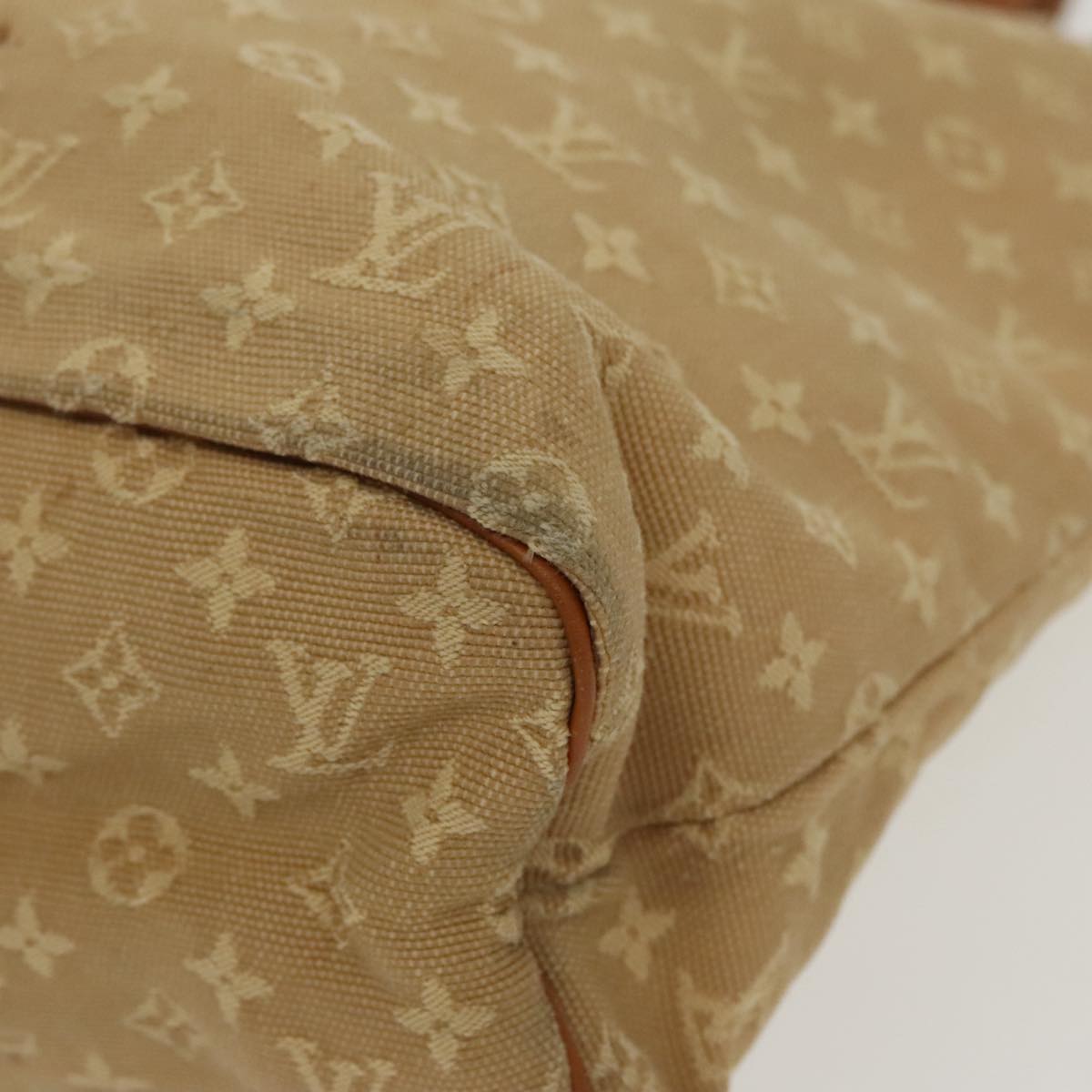 LOUIS VUITTON Monogram Mini Lucille GM Tote Bag Beige M92683 LV Auth 97127