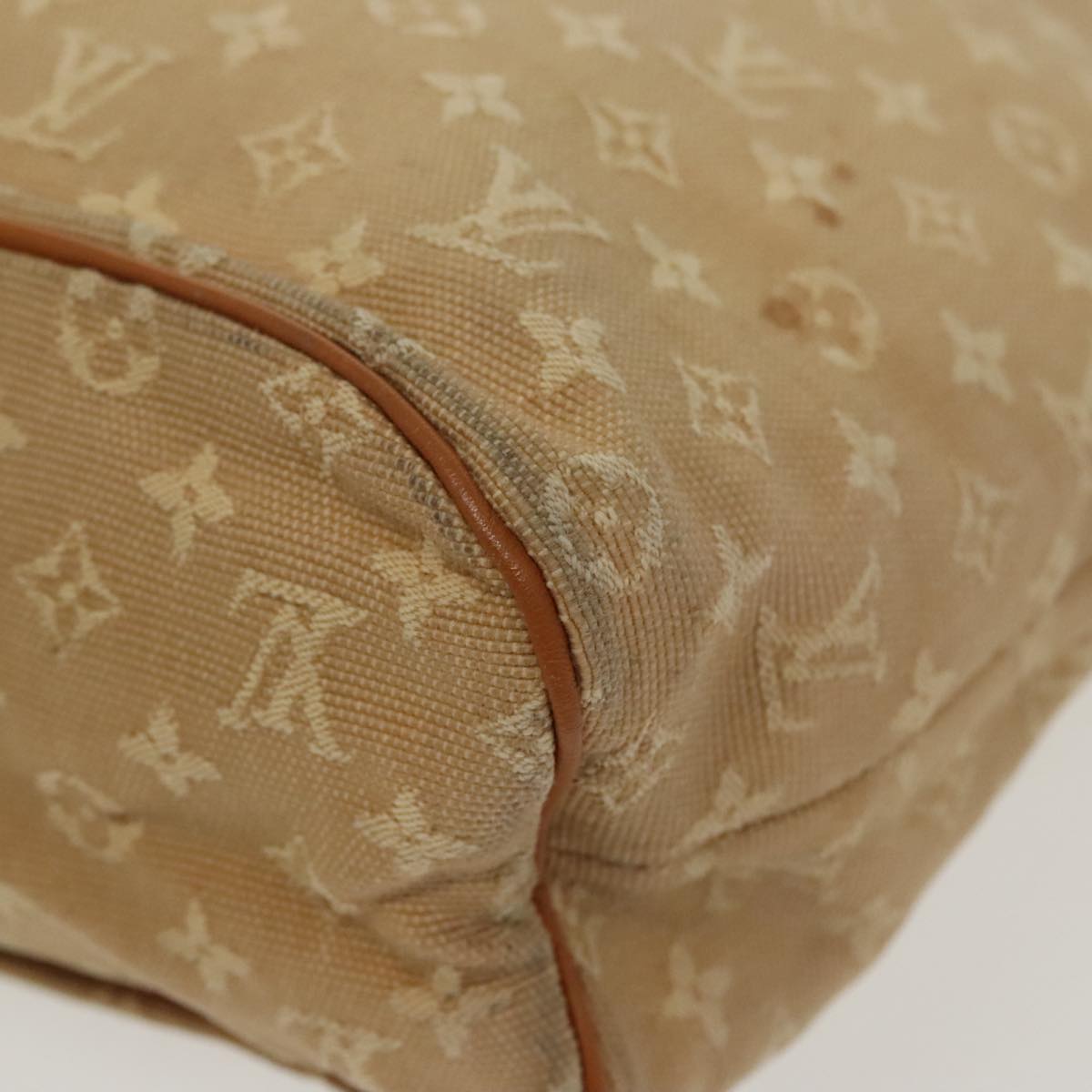 LOUIS VUITTON Monogram Mini Lucille GM Tote Bag Beige M92683 LV Auth 97127