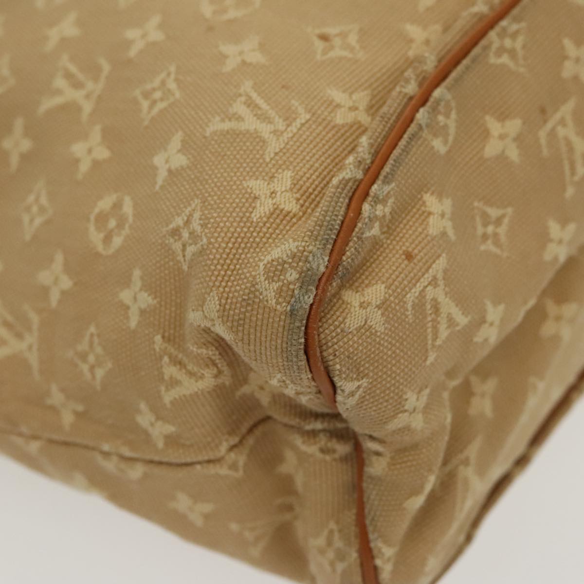 LOUIS VUITTON Monogram Mini Lucille GM Tote Bag Beige M92683 LV Auth 97127