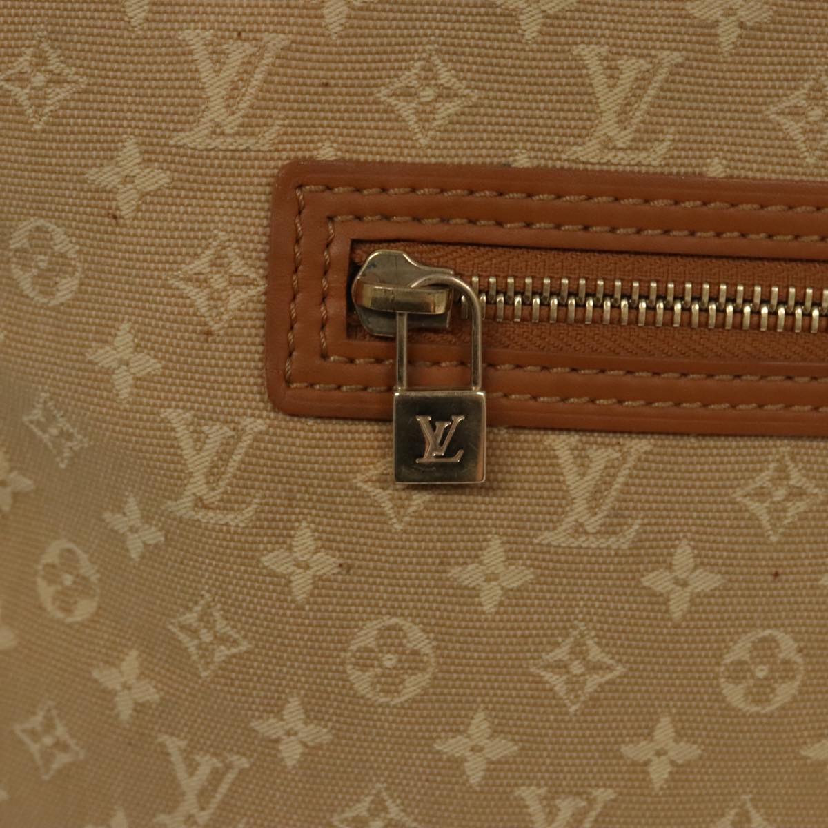 LOUIS VUITTON Monogram Mini Lucille GM Tote Bag Beige M92683 LV Auth 97127