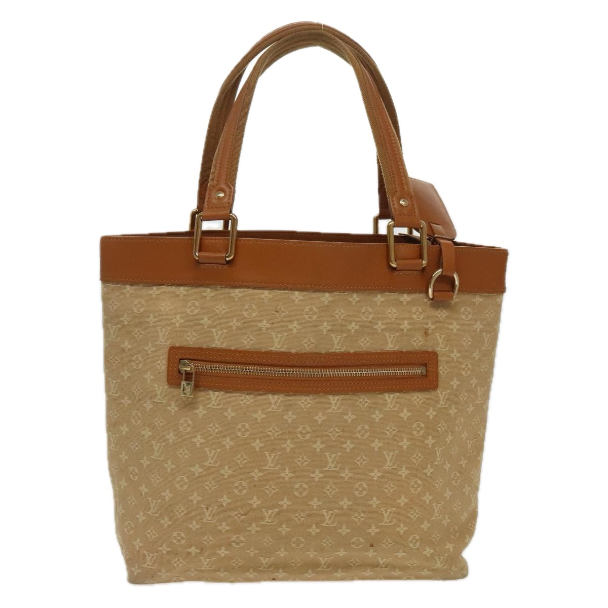 LOUIS VUITTON Monogram Mini Lucille GM Tote Bag Beige M92683 LV Auth 97127