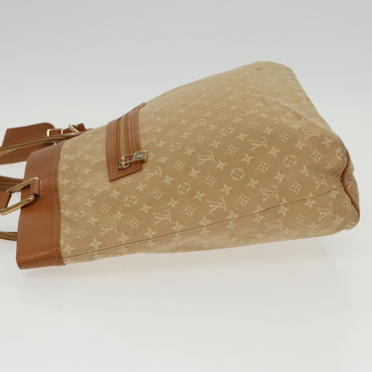 LOUIS VUITTON Monogram Mini Lucille GM Tote Bag Beige M92683 LV Auth 97127