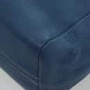 PRADA Tote Bag Leather Blue Gold Auth 97133-15