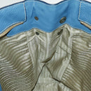 PRADA Tote Bag Leather Blue Gold Auth 97133-20