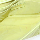 CHANEL Chain V Stitch Shoulder Bag Lamb Skin Yellow Gold CC Auth 97148-9