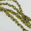 CHANEL Chain V Stitch Shoulder Bag Lamb Skin Yellow Gold CC Auth 97148-14