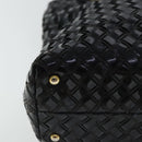 BALLY Shoulder Bag Patent Leather Black Gold Auth 97194-16