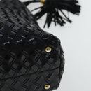 BALLY Shoulder Bag Patent Leather Black Gold Auth 97194-9