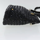 BALLY Shoulder Bag Patent Leather Black Gold Auth 97194-4