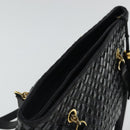 BALLY Shoulder Bag Patent Leather Black Gold Auth 97194-6