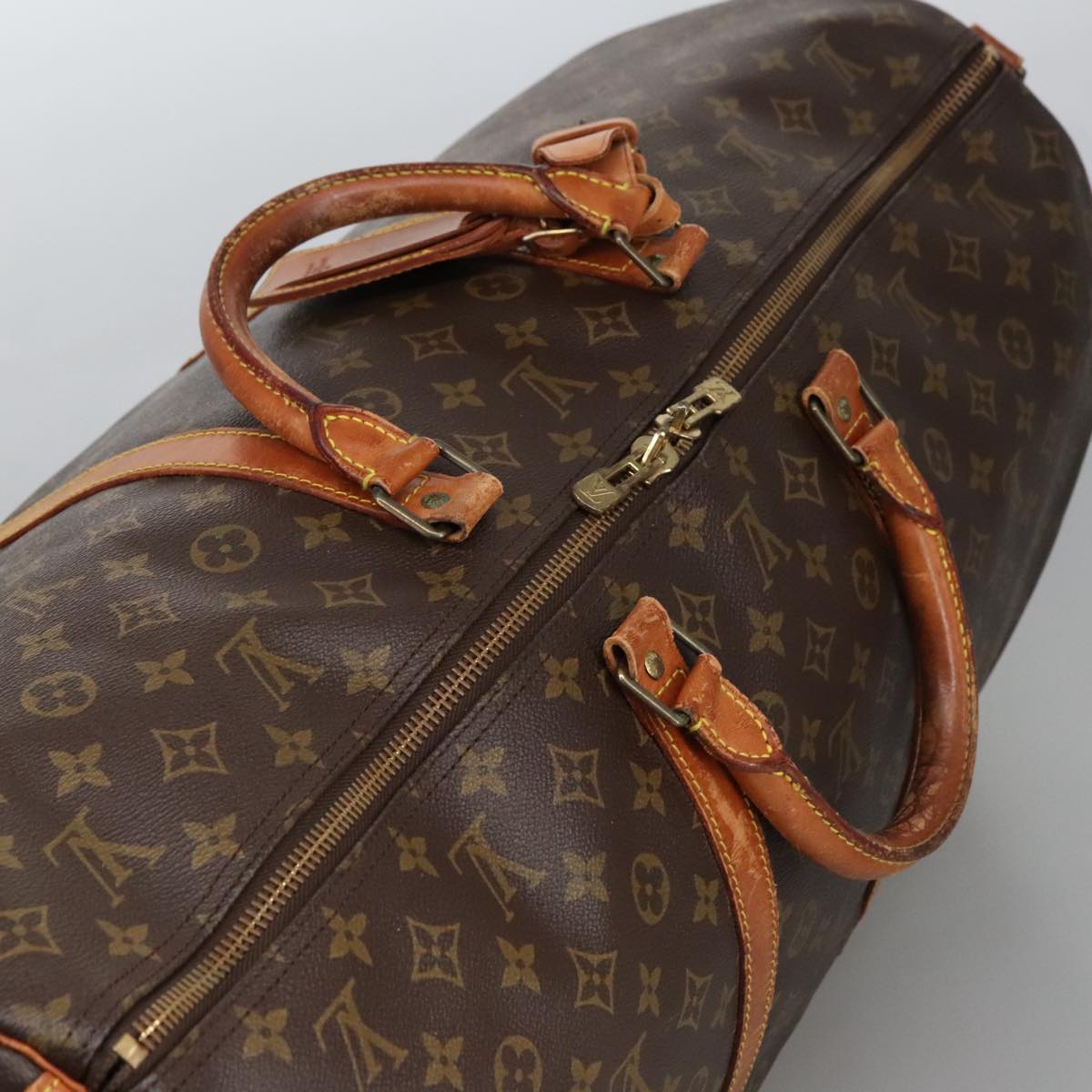 LOUIS VUITTON Monogram Keepall Bandouliere 60 Boston Bag M41412 LV Auth 97196