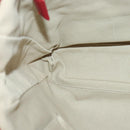 Burberrys Nova Check Blue Label Tote Bag Wool Leather Beige Silver Auth 97205-19