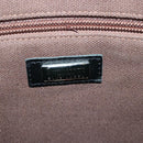 Burberrys Nova Check Blue Label Tote Bag Wool Leather Beige Silver Auth 97206-11