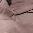 Burberrys Nova Check Blue Label Tote Bag Wool Leather Beige Silver Auth 97206-18